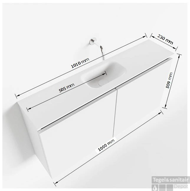 MONDIAZ TURE 100cm Toiletmeubel Fire. EDEN Wastafel Urban Midden 1 Kraangat 7 MONDIAZ TURE 100cm Toiletmeubel Fire. EDEN Wastafel Urban Midden 1 Kraangat - Afbeelding 5