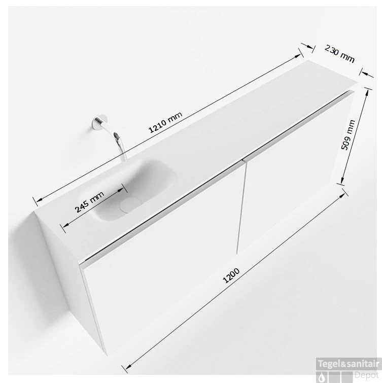 MONDIAZ TURE 120cm Toiletmeubel Dark Brown. EDEN Wastafel Talc Links Geen Kraangat 7 MONDIAZ TURE 120cm Toiletmeubel Dark Brown. EDEN Wastafel Talc Links Geen Kraangat - Afbeelding 5