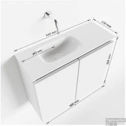 MONDIAZ TURE 60cm Toiletmeubel Fire. EDEN Wastafel Urban Links Geen Kraangat -Geberiter Meubels Geschaft tekening ture 60 cm links 3182512613590