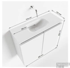 MONDIAZ TURE 60cm Toiletmeubel Linen. EDEN Wastafel Talc Midden 1 Kraangat 11 MONDIAZ TURE 60cm Toiletmeubel Linen. EDEN Wastafel Talc Midden 1 Kraangat -Geberiter Meubels Geschaft tekening ture 60 cm midden 3182512613531