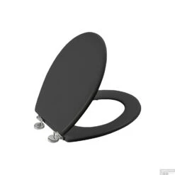 Toiletzitting Allibert Bolivia Geperst Hout 36,2x5,2x45 Cm Glanzend Grijs