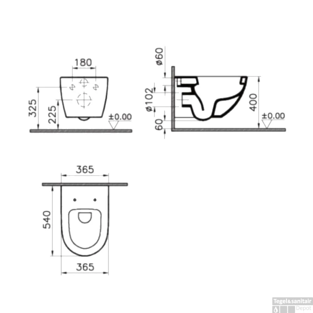 Hangtoilet Boss & Wessing Zero Compact 49.5 Cm Diepspoel (zonder Deksel) 4 Hangtoilet Boss & Wessing Zero Compact 49.5 Cm Diepspoel (zonder Deksel) - Afbeelding 2