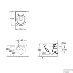 Grohe Rapid SL Toiletset Set21 Villeroy & Boch Subway 2.0 Compact Met Grohe Arena Of Skate Drukplaat -Geberiter Meubels Geschaft toiletpot villeroy en boch 2.0 compact plg1024229 tech 2
