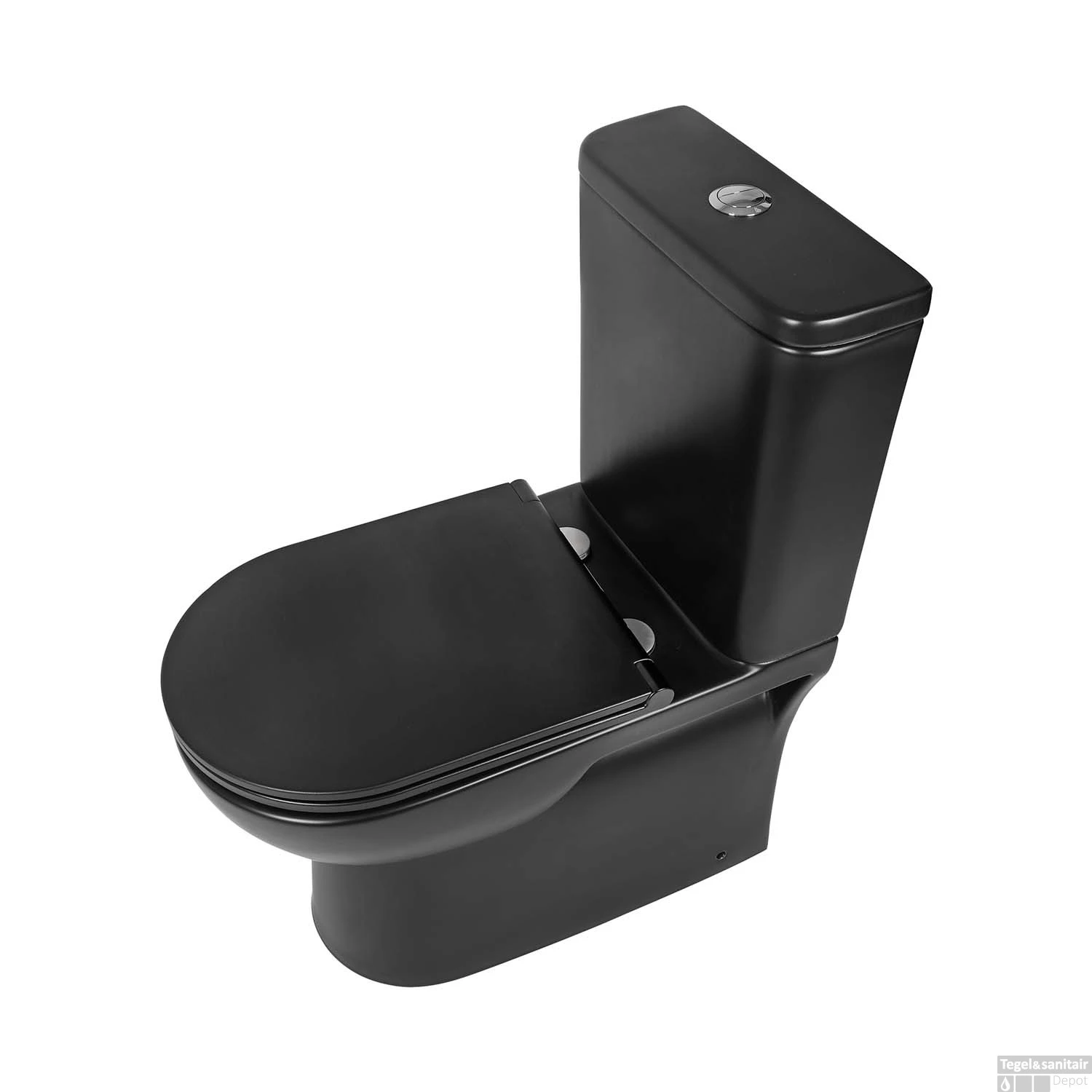 Toiletpot Differnz Staand Duoblok Rimless Mat Zwart 7 Toiletpot Differnz Staand Duoblok Rimless Mat Zwart - Afbeelding 5