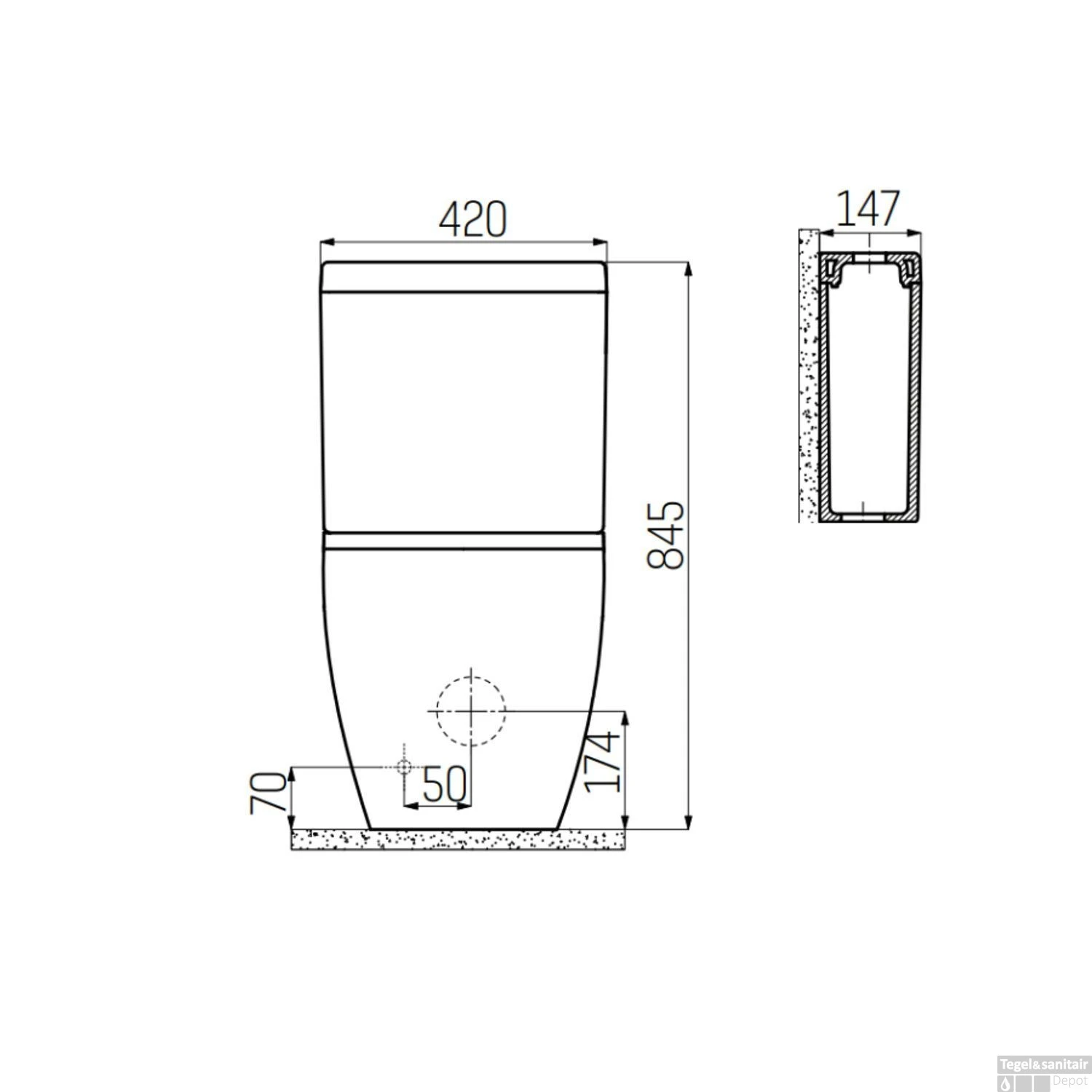 Toiletreservoir Boss & Wessing Grande Wit 4 Toiletreservoir Boss & Wessing Grande Wit - Afbeelding 2