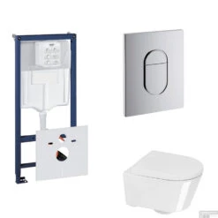 Grohe Rapid SL Toiletset Set04 Calitri Urby Compact Met Grohe Arena Of Skate Drukplaat -Geberiter Meubels Geschaft toiletset grohe rapid sl set04 shop 1
