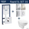 Grohe Rapid SL Toiletset Set01 Basic Smart Met Grohe Arena Of Skate Drukplaat -Geberiter Meubels Geschaft toiletset grohe rapid sl set1