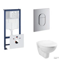Grohe Rapid SL Toiletset Set01 Basic Smart Met Grohe Arena Of Skate Drukplaat -Geberiter Meubels Geschaft toiletset grohe rapid sl set1 shop 1