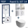 Grohe Rapid SL Toiletset Set14 B&W Zero Diepspoel Met Grohe Arena Of Skate Drukplaat -Geberiter Meubels Geschaft toiletset grohe rapid sl set14
