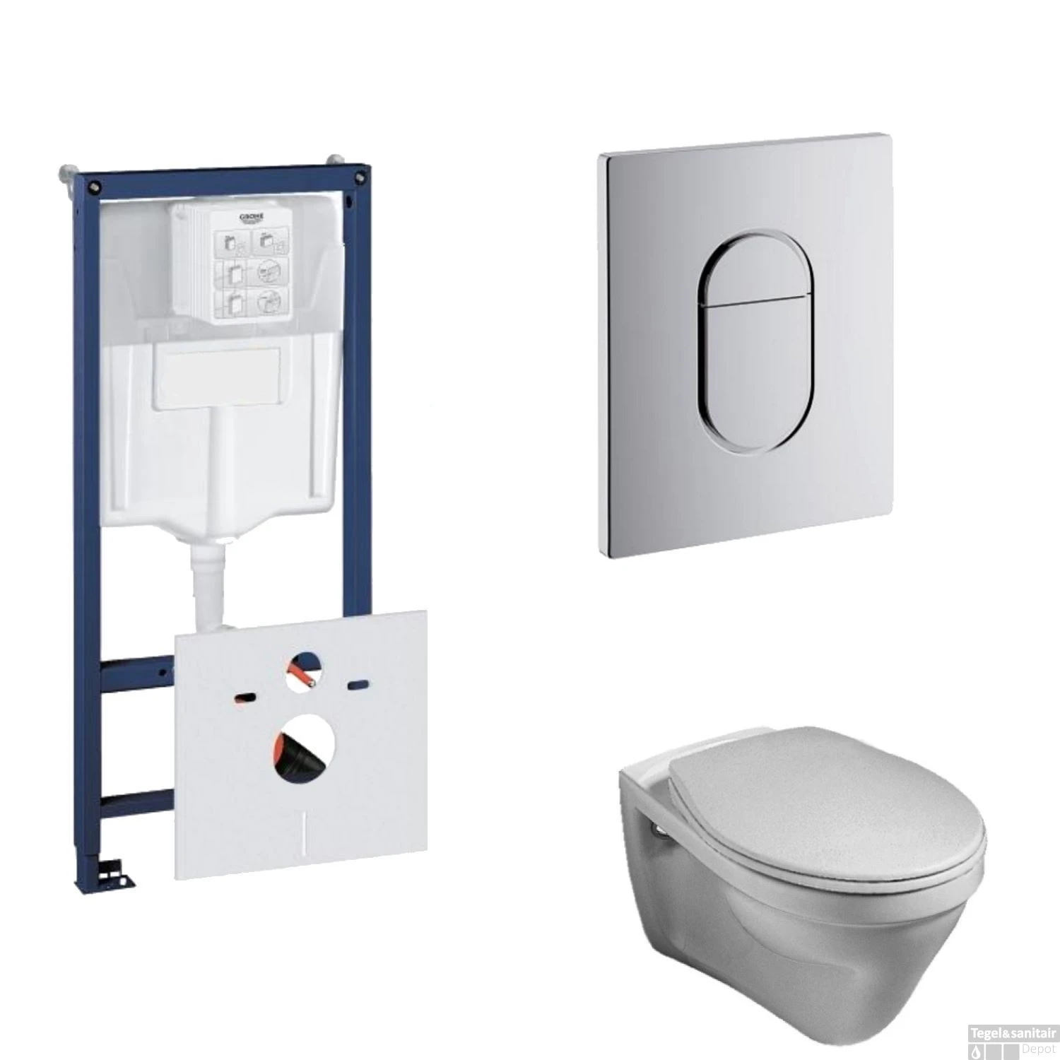 Grohe Rapid SL Toiletset Set17 Gustavsberg Saval Vlakspoel Met Grohe Arena Of Skate Drukplaat 12 Grohe Rapid SL Toiletset Set17 Gustavsberg Saval Vlakspoel Met Grohe Arena Of Skate Drukplaat - Afbeelding 10