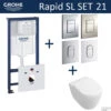 Grohe Rapid SL Toiletset Set21 Villeroy & Boch Subway 2.0 Compact Met Grohe Arena Of Skate Drukplaat