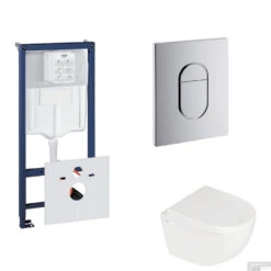 Grohe Rapid SL Toiletset Set28 B&W Zero Compact 49.5cm Met Grohe Arena Of Skate Drukplaat -Geberiter Meubels Geschaft toiletset grohe rapid sl set28 shop 3