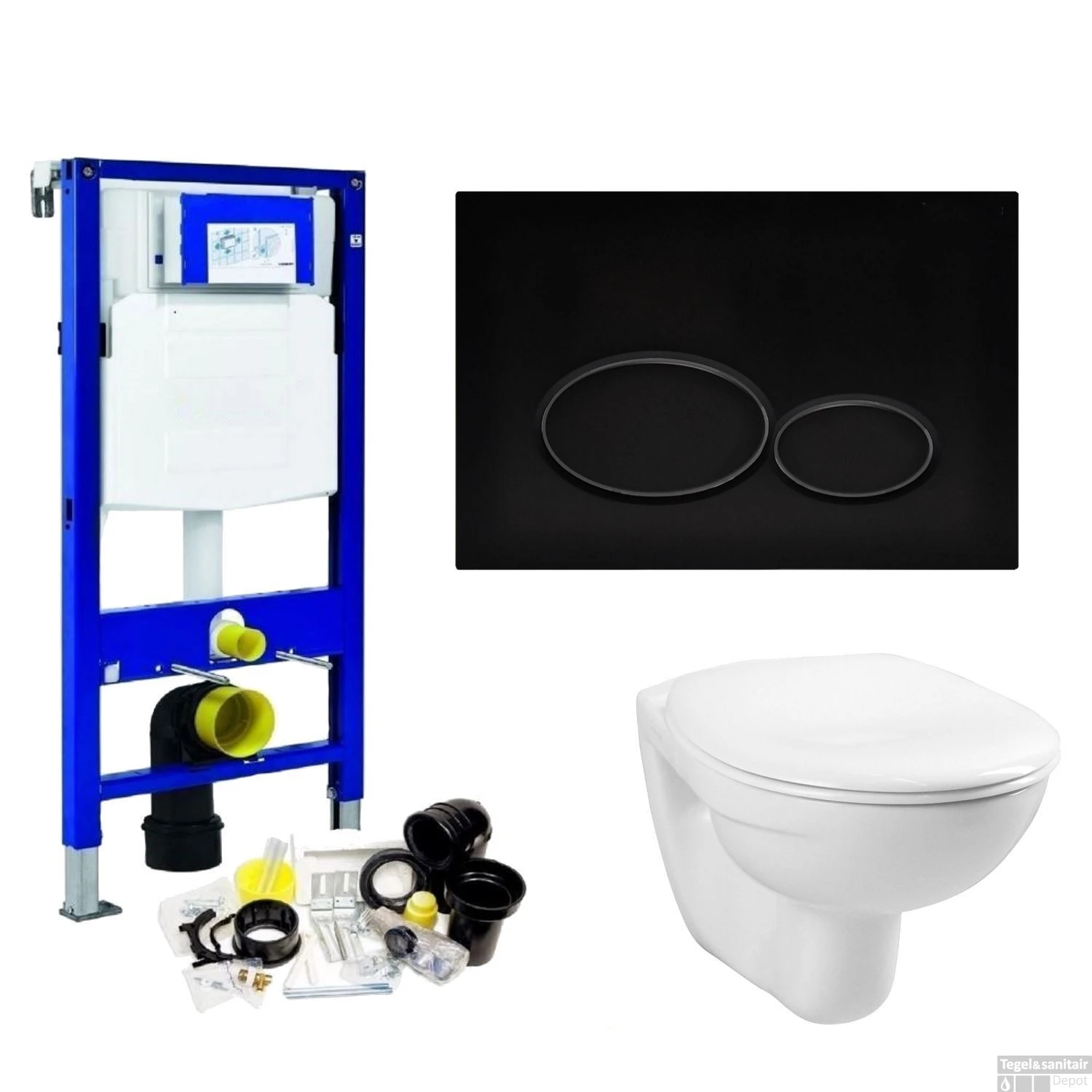 Geberit UP320 Toiletset Compleet | Inbouwreservoir | Wandcloset Basic Smart Wit | Met Drukplaat | SET01 10 Geberit UP320 Toiletset Compleet | Inbouwreservoir | Wandcloset Basic Smart Wit | Met Drukplaat | SET01 - Afbeelding 8