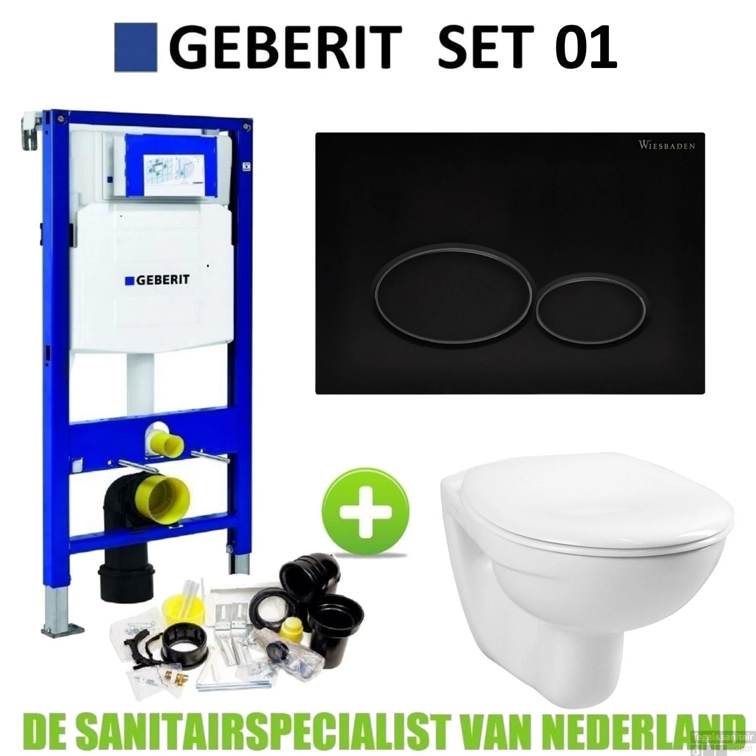 Geberit UP320 Toiletset Compleet | Inbouwreservoir | Wandcloset Basic Smart Wit | Met Drukplaat | SET01 3 Geberit UP320 Toiletset Compleet | Inbouwreservoir | Wandcloset Basic Smart Wit | Met Drukplaat | SET01