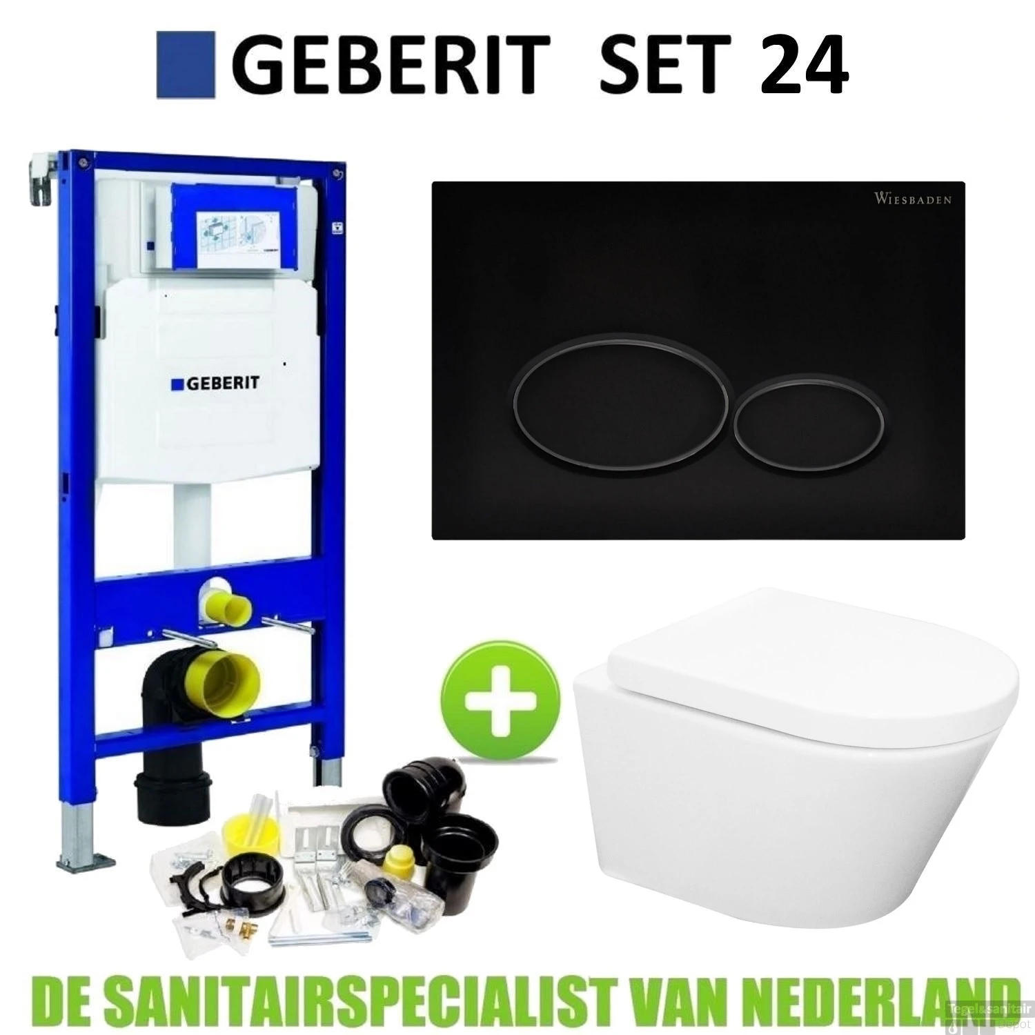 Geberit UP320 Toiletset Compleet | Inbouwreservoir | Wandcloset Wiesbaden Vesta Randloos 52cm | Set24 Met Drukplaat 3 Geberit UP320 Toiletset Compleet | Inbouwreservoir | Wandcloset Wiesbaden Vesta Randloos 52cm | Set24 Met Drukplaat