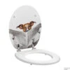 Toiletzitting Allibert Decor Business Dog 37,3x5,6x44,8 Cm MDF Inox Scharnieren
