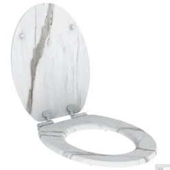 Toiletzitting Allibert Naturo 36,7x5x45 Cm Wit Marmer -Geberiter Meubels Geschaft toiletzitting allibert naturo 36 7x5x45 cm wit marmer sfeer2