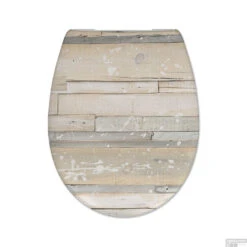 Toiletzitting Cedo Pastel Wood Grijs Bruin