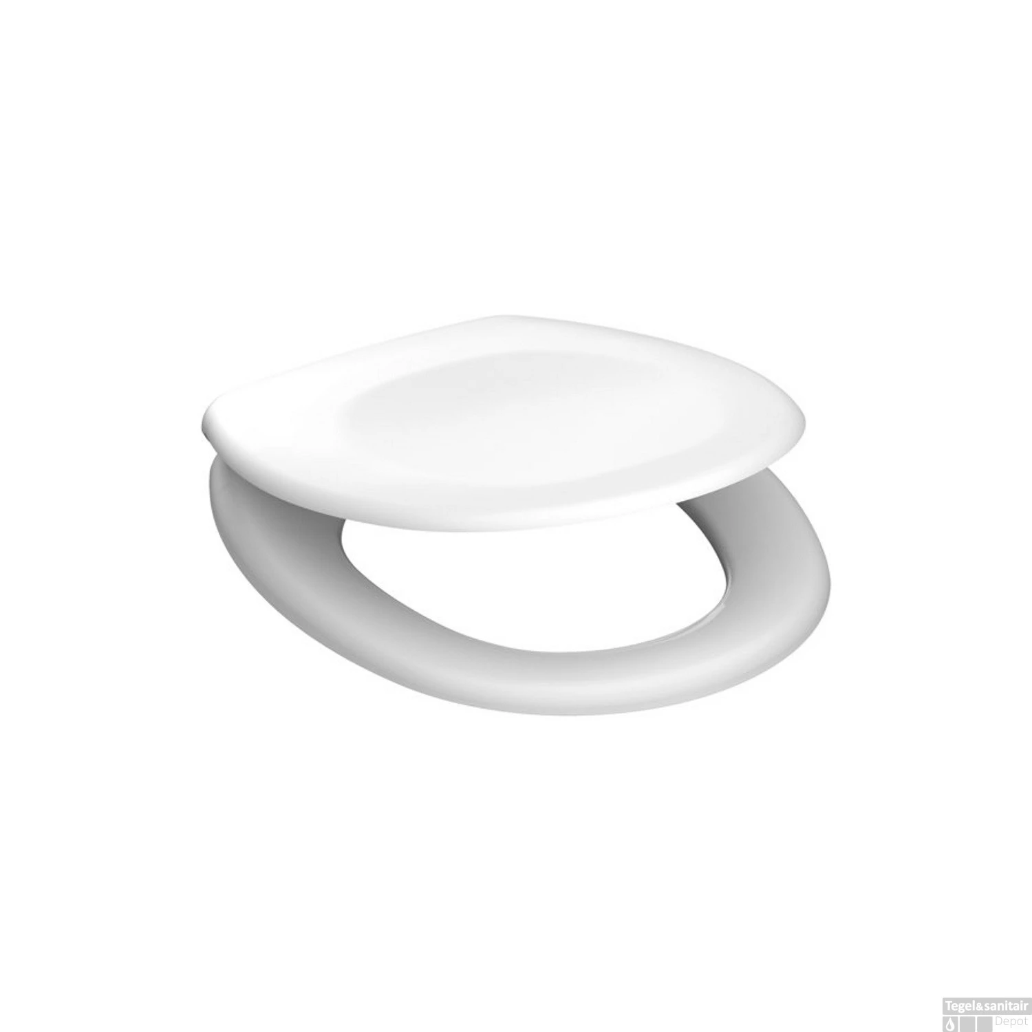 Toiletzitting Schutte White Duroplast RVS Scharnieren Gelakt Wit 4 Toiletzitting Schutte White Duroplast RVS Scharnieren Gelakt Wit - Afbeelding 2