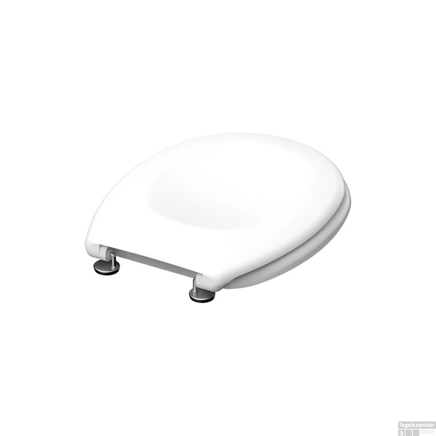 Toiletzitting Schutte White Duroplast RVS Scharnieren Gelakt Wit 5 Toiletzitting Schutte White Duroplast RVS Scharnieren Gelakt Wit - Afbeelding 3