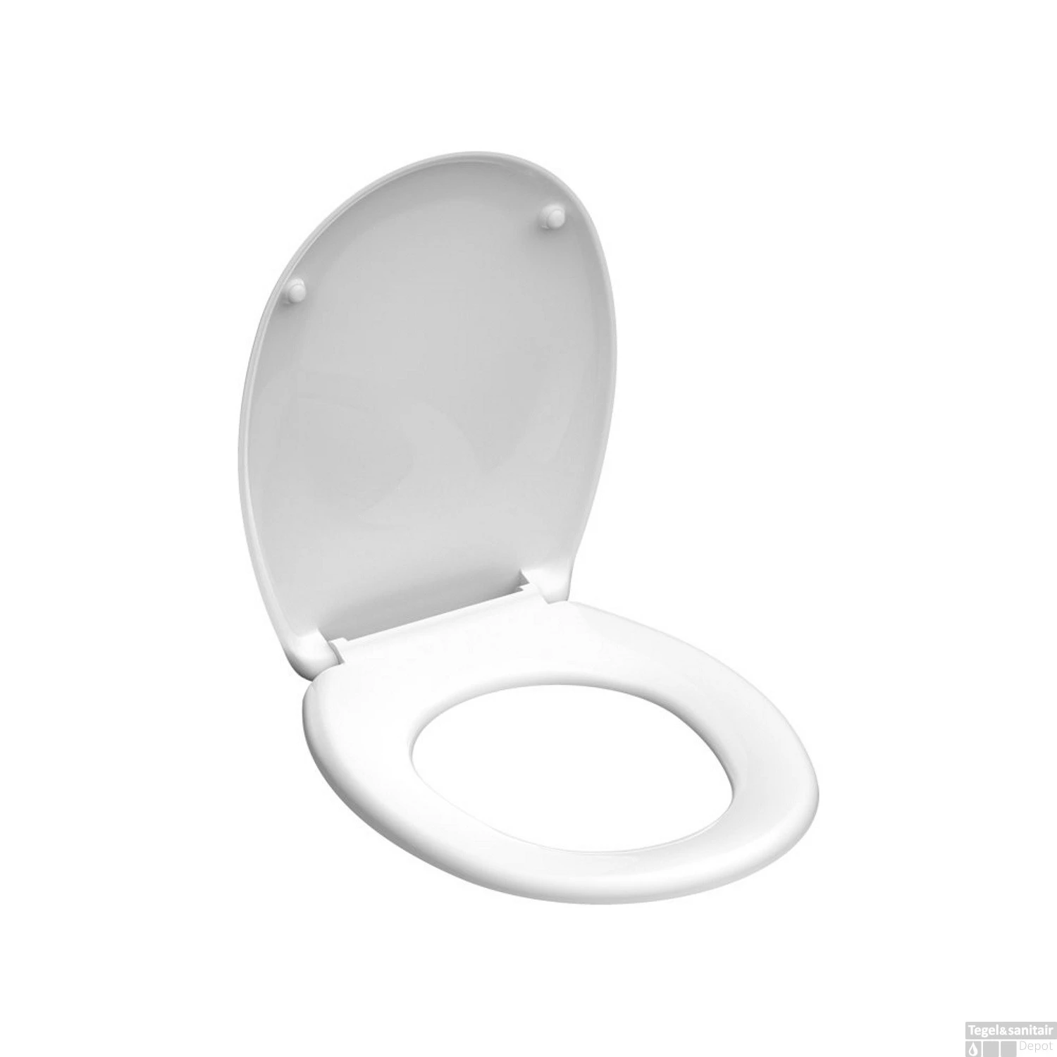 Toiletzitting Schutte White Duroplast RVS Scharnieren Gelakt Wit 3 Toiletzitting Schutte White Duroplast RVS Scharnieren Gelakt Wit