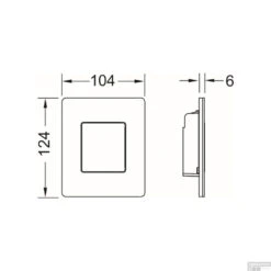 Urinoir Set Salenzi Hung Achterinlaat Mat Zwart Met TECE Solid Drukplaat Metaal -Geberiter Meubels Geschaft urinoir bedieningsplaat tece solid glanzend chroom tech1 2