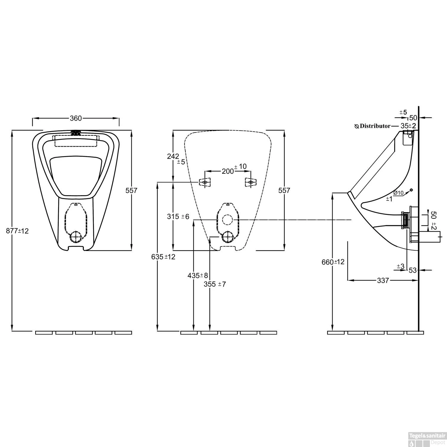 Urinoir Best Design Smilde Boven Aansluiting Keramiek Wit 4 Urinoir Best Design Smilde Boven Aansluiting Keramiek Wit - Afbeelding 2