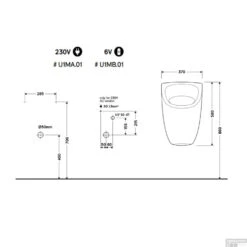 Urinoir Ipee U1 Edge Keramiek Instelbaar Spoelvolume Achterinlaat 58x37x35 Cm Wit -Geberiter Meubels Geschaft urinoir ipee u1 edge keramiek instelbaar spoelvolume achterinlaat wit tech