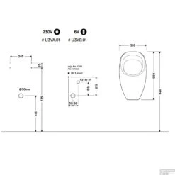 Urinoir Ipee U3 Dome Keramiek Instelbaar Spoelvolume Achterinlaat 55x31x31.5 Cm Wit -Geberiter Meubels Geschaft urinoir ipee u3 dome keramiek instelbaar spoelvolume achterinlaat 55x31x31.5 cm wit tech