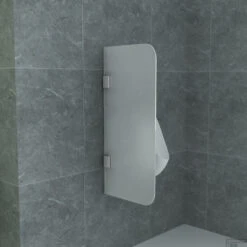 Urinoirscherm Schaamschot Boss & Wessing Perry 40x90 Cm Melkglas Wit