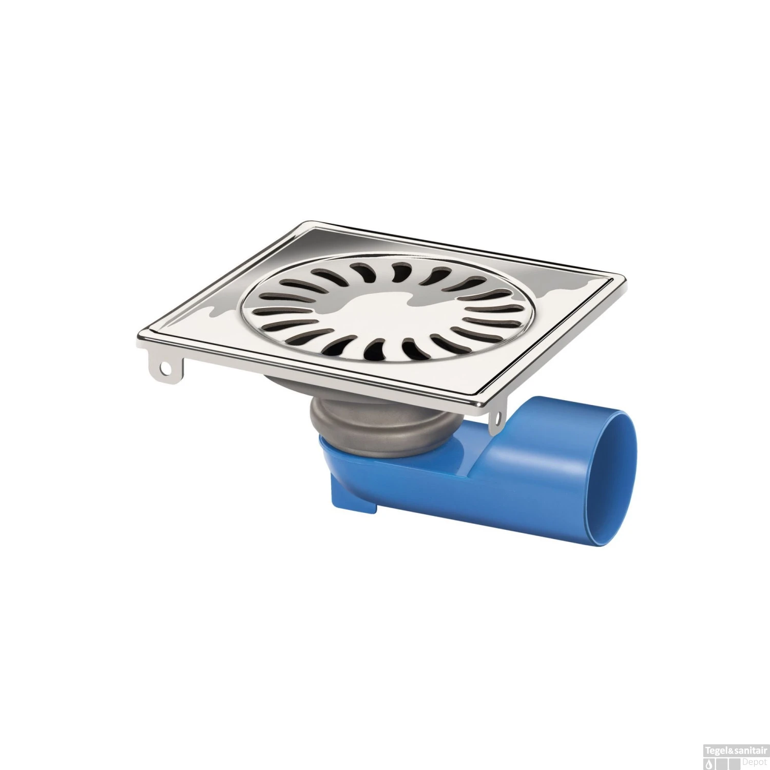 Renovatievloerput Van Den Berg Universeel 14.6x5.4 Cm Geborsteld RVS