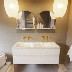 MONDIAZ VICA-DLUX 130cm Badmeubel Onderkast Talc 2 Lades. Inbouw Wastafel CLOUD Dubbel Zonder Kraangat, Kleur Glace, En Spiegel Model SPOT 15 MONDIAZ VICA-DLUX 130cm Badmeubel Onderkast Talc 2 Lades. Inbouw Wastafel CLOUD Dubbel Zonder Kraangat, Kleur Glace, En Spiegel Model SPOT -Geberiter Meubels Geschaft vica dluxe inbouw cloud glace talc front1 0031