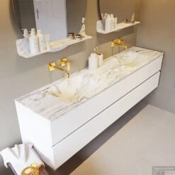 MONDIAZ VICA-DLUX 200cm Badmeubel Onderkast Talc 4 Lades. Inbouw Wastafel CLOUD Dubbel Zonder Kraangat, Kleur Glace, En Spiegel Model SPOT 14 MONDIAZ VICA-DLUX 200cm Badmeubel Onderkast Talc 4 Lades. Inbouw Wastafel CLOUD Dubbel Zonder Kraangat, Kleur Glace, En Spiegel Model SPOT -Geberiter Meubels Geschaft vica dluxe inbouw cloud glace talc side2 0064 13132514376756