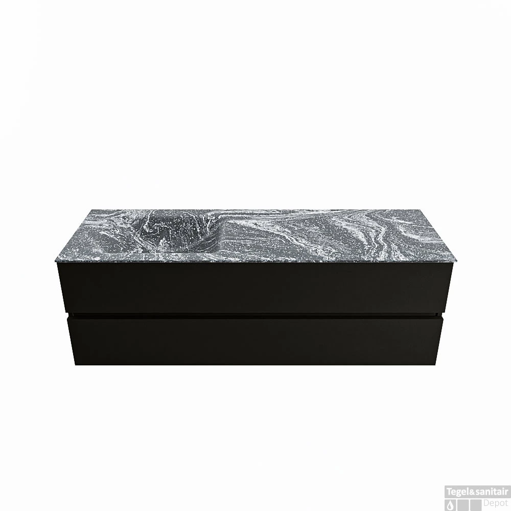 MONDIAZ VICA-DLUX 150cm Badmeubel Onderkast Urban 2 Lades. Inbouw Wastafel CLOUD Links Zonder Kraangat, Kleur Lava. 3 MONDIAZ VICA-DLUX 150cm Badmeubel Onderkast Urban 2 Lades. Inbouw Wastafel CLOUD Links Zonder Kraangat, Kleur Lava.