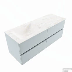 MONDIAZ VICA-DLUX 130cm Badmeubel Onderkast Clay 4 Lades. Inbouw Wastafel CLOUD Links 1 Kraangat, Kleur Ostra. -Geberiter Meubels Geschaft vica dluxe inbouw cloud ostra clay google 2 0053 1