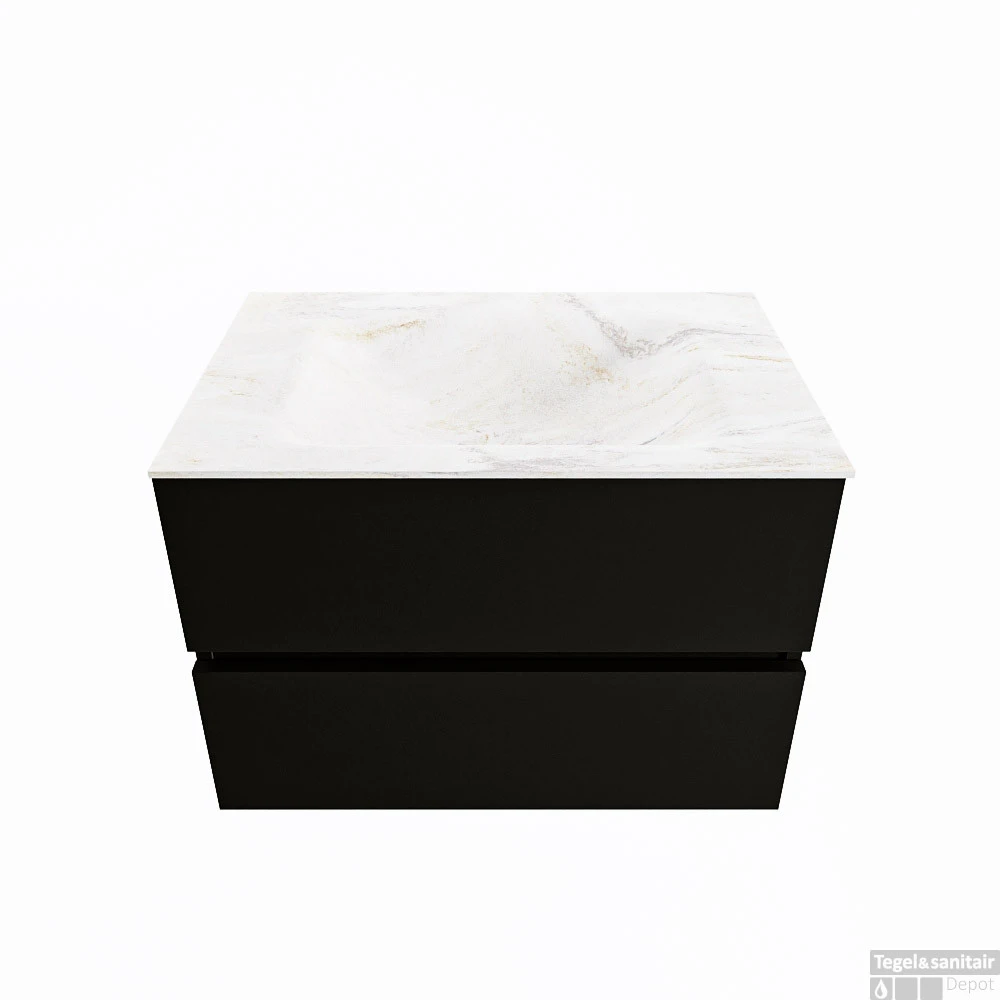 MONDIAZ VICA-DLUX 70cm Badmeubel Onderkast Urban 2 Lades. Inbouw Wastafel CLOUD Midden 1 Kraangat, Kleur Ostra, En Spiegel Model SPOT 4 MONDIAZ VICA-DLUX 70cm Badmeubel Onderkast Urban 2 Lades. Inbouw Wastafel CLOUD Midden 1 Kraangat, Kleur Ostra, En Spiegel Model SPOT - Afbeelding 2