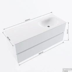 MONDIAZ VICA 120cm Badmeubel Onderkast Plata 2 Lades. Wastafel MOON Rechts 1 Kraangat, Kleur Talc. 15 MONDIAZ VICA 120cm Badmeubel Onderkast Plata 2 Lades. Wastafel MOON Rechts 1 Kraangat, Kleur Talc. -Geberiter Meubels Geschaft vicamoon120rechts2maattekening 12526264451512