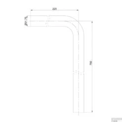 Vloerbuis BWS 75x22 Cm RVS Black Chrome -Geberiter Meubels Geschaft vloerbuis wiesbaden 75x22 cm rvs black chrome 3