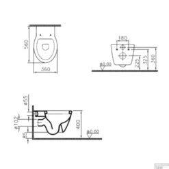 Wandcloset Boss & Wessing Novanta Met Zitting QuickRelease -Geberiter Meubels Geschaft wandcloset boss en wessing novanta 4970142 tech