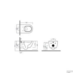 Wandcloset Alterna Primo Rimless 54 Cm Mat Wit -Geberiter Meubels Geschaft wandcloset alterna primo rimless 54 cm mat wit tech