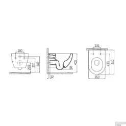 Wandcloset Boss & Wessing Freedom Randloos Met Bidet Mat Zwart (Exclusief Zitting) -Geberiter Meubels Geschaft wandcloset boss wessing met bidet keramiek mat zwart excl. zitting wandcloset met bidet nu in prachtig mat zwart tech