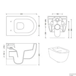 Geberit UP320 Toiletset Set35 Civita Black Rimless Met Sigma 20 Matzwarte Drukplaat -Geberiter Meubels Geschaft wandcloset civita black 50.5x35x36.5cm keramiek rimless mat zwart tech 11 3