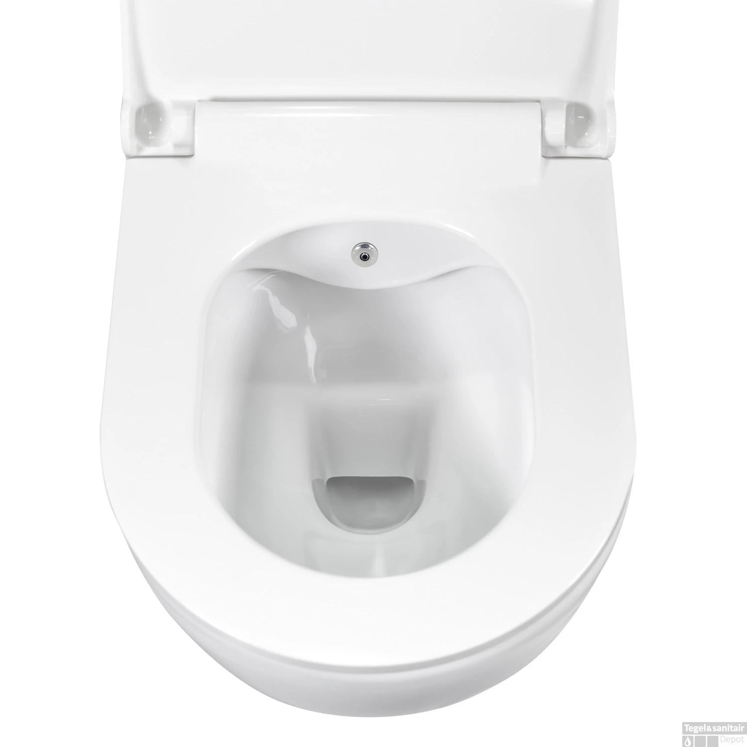 Wandcloset Boss & Wessing Aloni Keramiek Hoogglans Wit Met RVS Sproeier (Excl. Zitting) 4 Wandcloset Boss & Wessing Aloni Keramiek Hoogglans Wit Met RVS Sproeier (Excl. Zitting) - Afbeelding 2