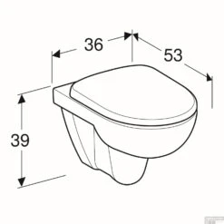 Wandcloset Geberit 280 WC-pack Diepspoel Met Zitting Wit -Geberiter Meubels Geschaft wandcloset geberit 280 wc pack diepspoel met zitting wit tech2