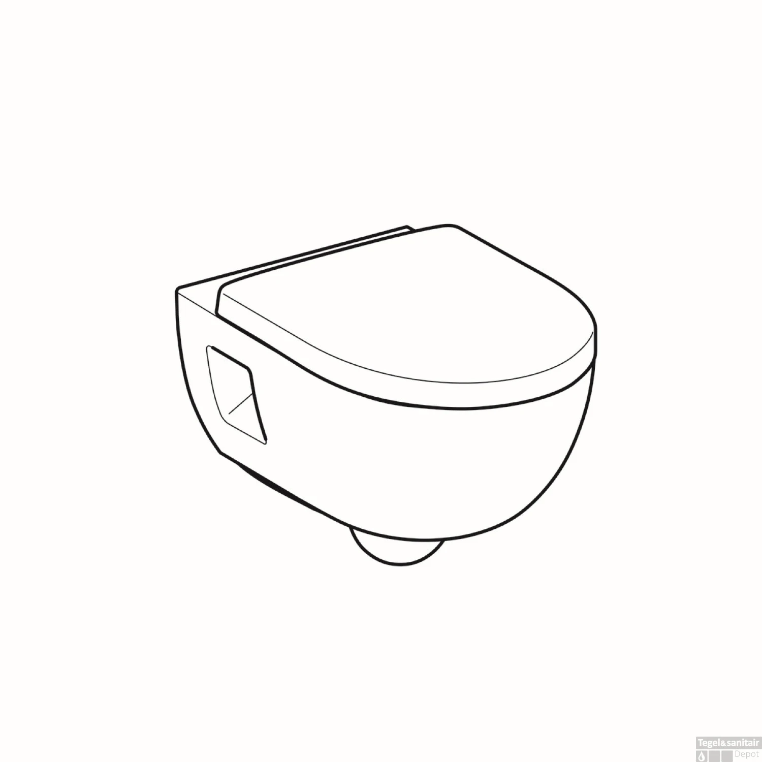 Wandcloset Geberit 300 WC-pack Rimfree Diepspoel Softclose Wit 5 Wandcloset Geberit 300 WC-pack Rimfree Diepspoel Softclose Wit - Afbeelding 3