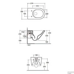 Wandcloset Globo Forty3 57x36 Cm Rimless Wit 7 Wandcloset Globo Forty3 57x36 Cm Rimless Wit -Geberiter Meubels Geschaft wandcloset globo forty3 57x36 cm rimless wit tech