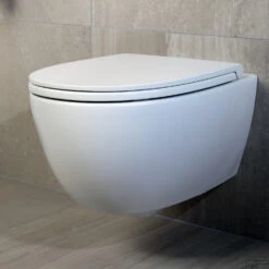 Wandcloset Luca Sanitair Vaso Rimless 54x36cm Wit (Exclusief Zitting) 7 Wandcloset Luca Sanitair Vaso Rimless 54x36cm Wit (Exclusief Zitting) -Geberiter Meubels Geschaft wandcloset luca sanitair vaso rimless 54x36cm wit exclusief zitting glmds03.bi 2