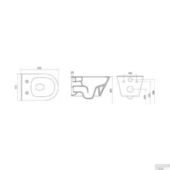 Wandcloset Wiesbaden Luxe Rimless 53 Cm Inclusief Bidet-functie Mat Zwart -Geberiter Meubels Geschaft wandcloset luxe rimless 53 cm inclusief bidet functie mat zwart tech