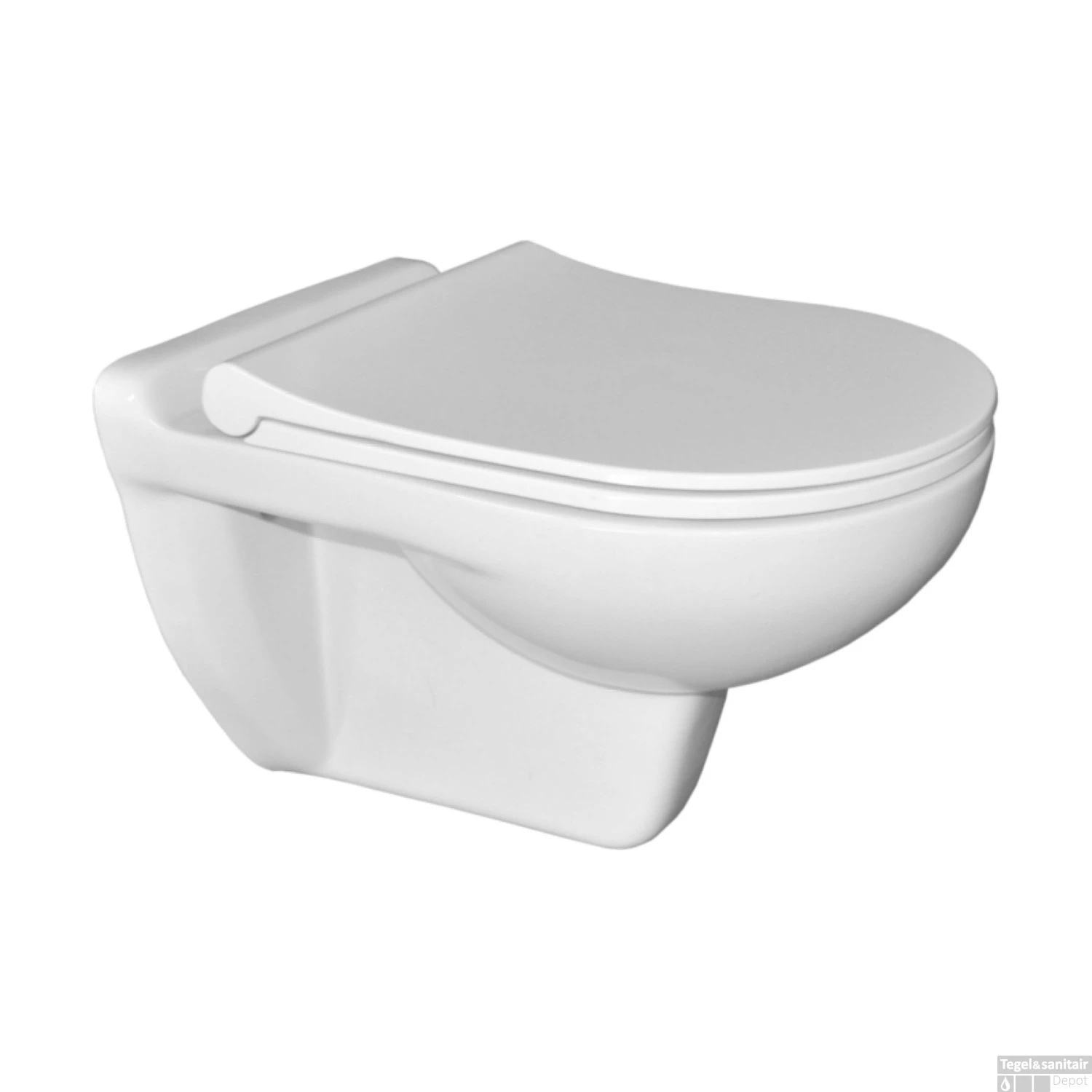 Wandcloset Sanicare Keramiek 53,5x36 Cm Wit (Zitting Optioneel) 3 Wandcloset Sanicare Keramiek 53,5x36 Cm Wit (Zitting Optioneel)