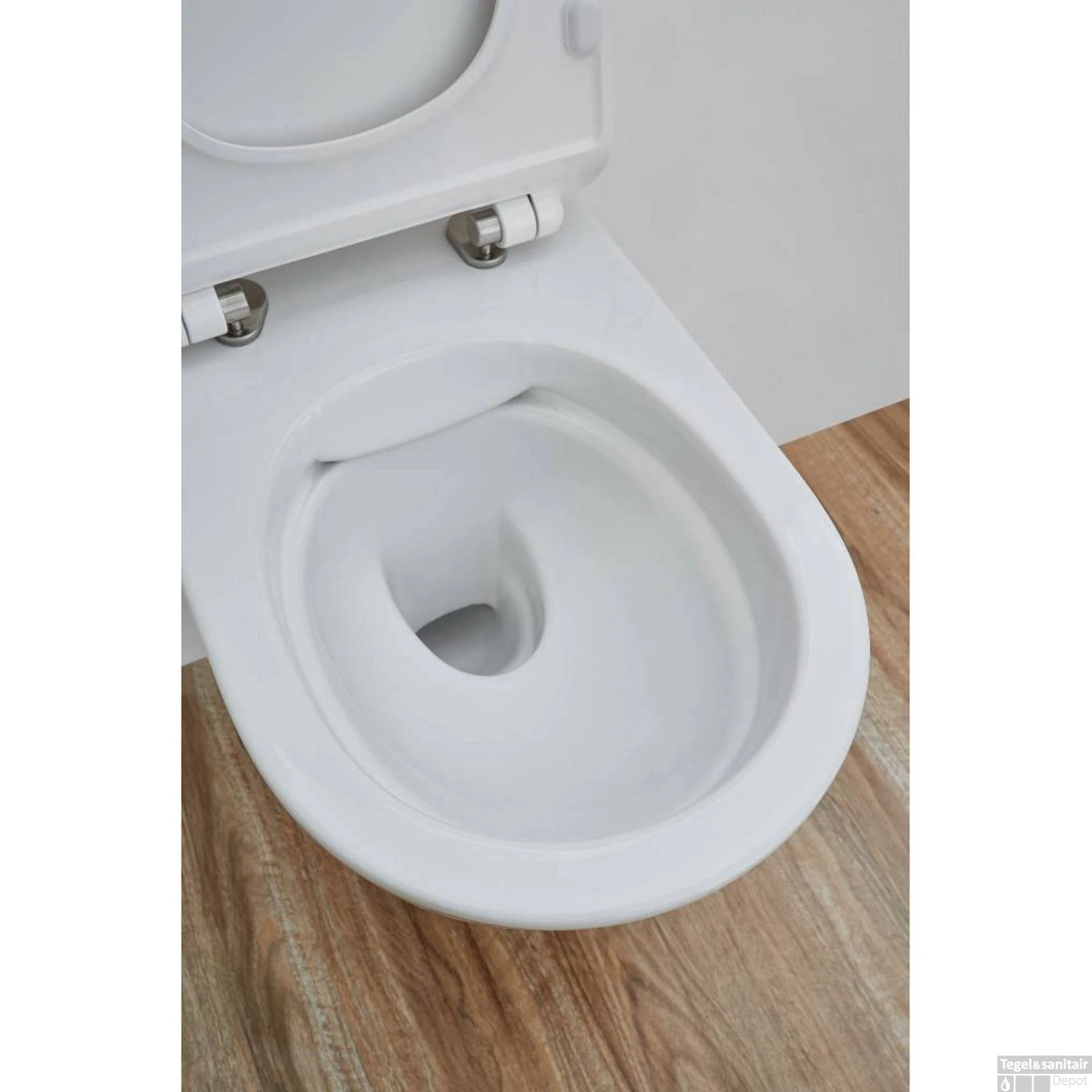 Wandcloset Sanilux Easy Flush Rimfree (Incl. Flatline Zitting) 4 Wandcloset Sanilux Easy Flush Rimfree (Incl. Flatline Zitting) - Afbeelding 2